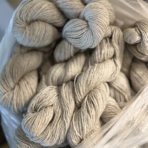 light gray worsted weight Gotland/Merino yarn